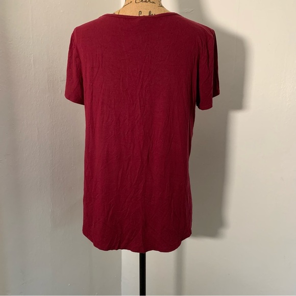 Emory Park Red Tee with Criss Cross Style - Picture 3 of 7